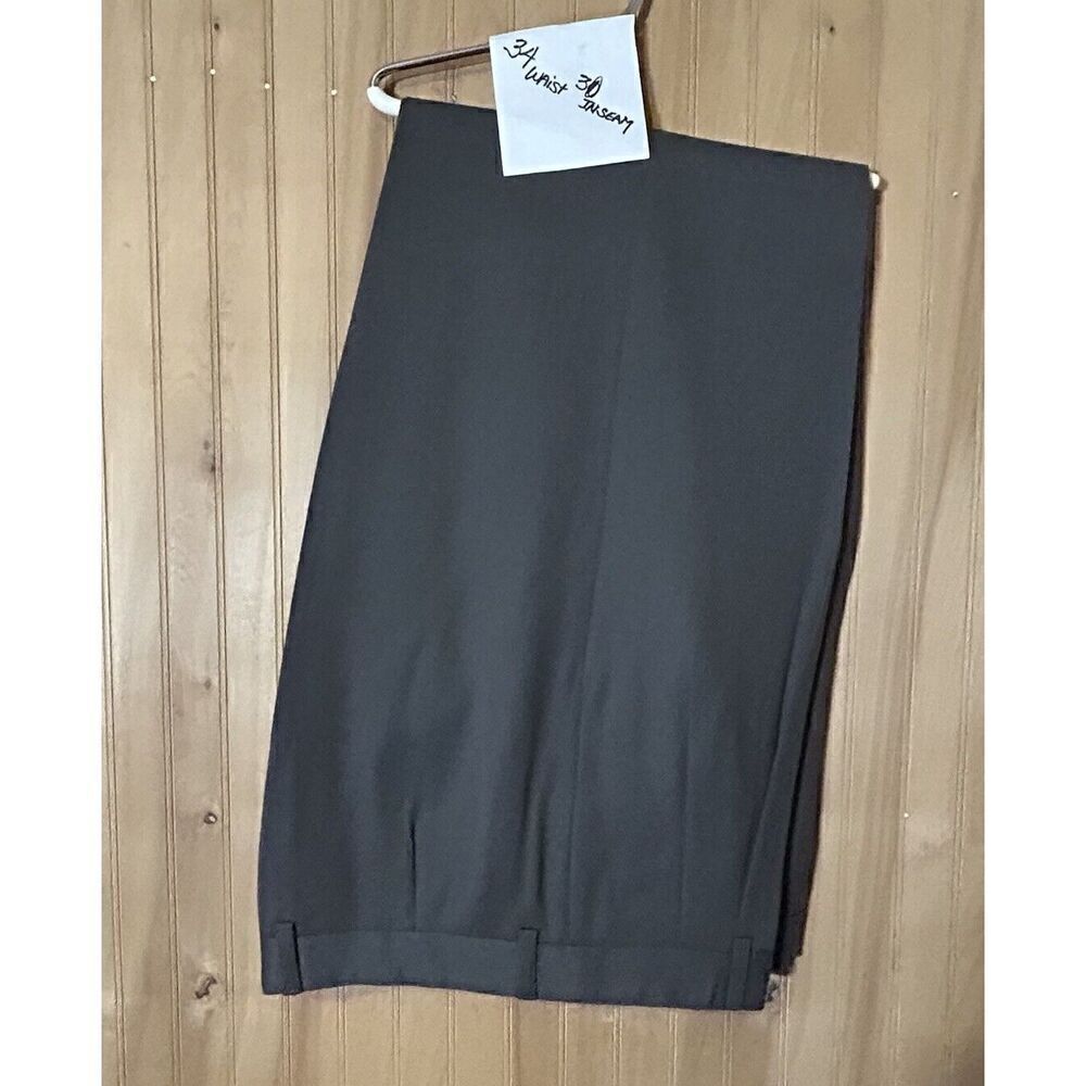 Monsieur by Givenchy Dark Brown Wool Dress Pleated Trousers 34 x 30